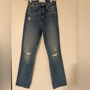 Classic Blue Distressed Women Jeans